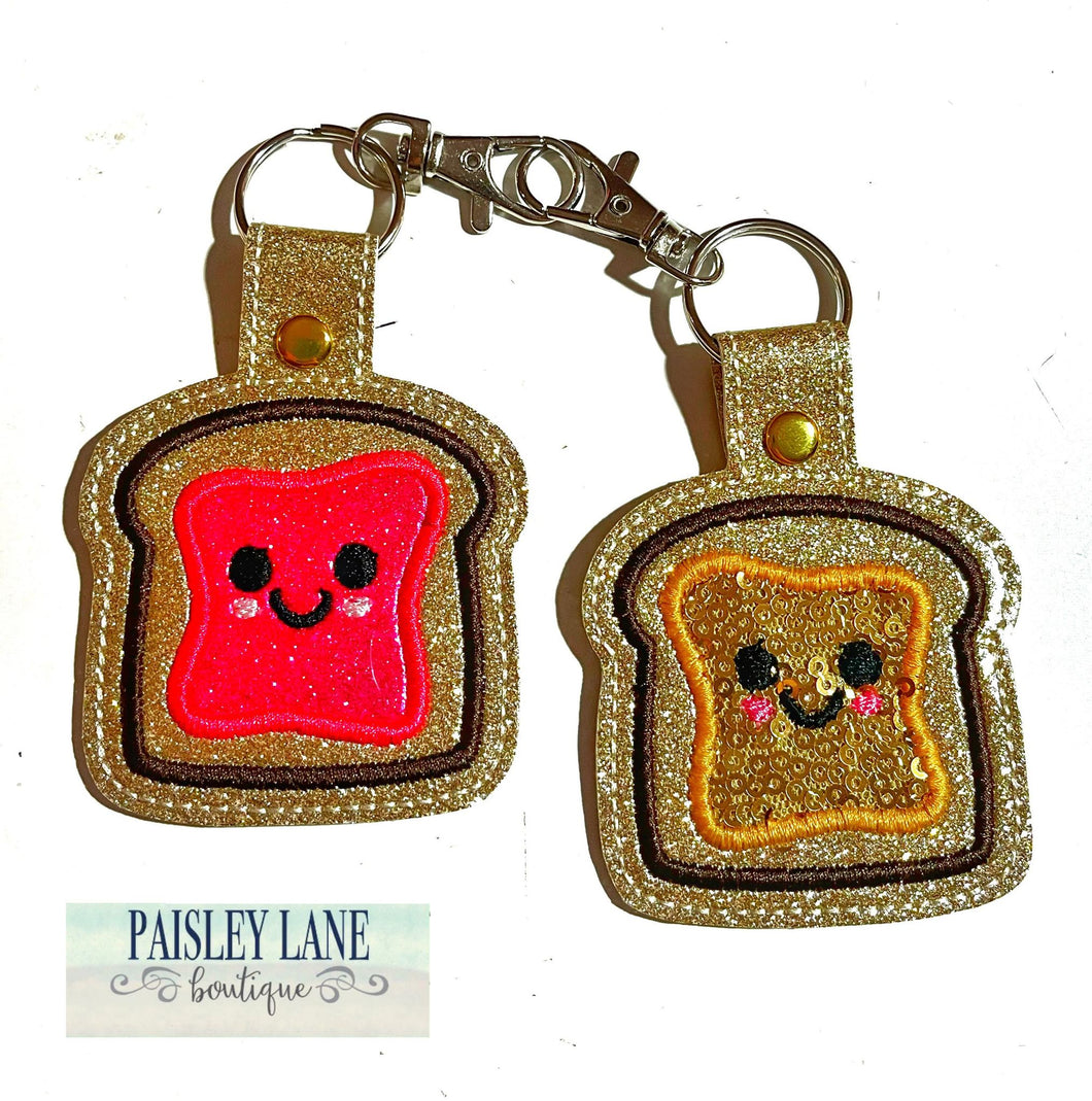 Peanut Butter & Jelly Keychains