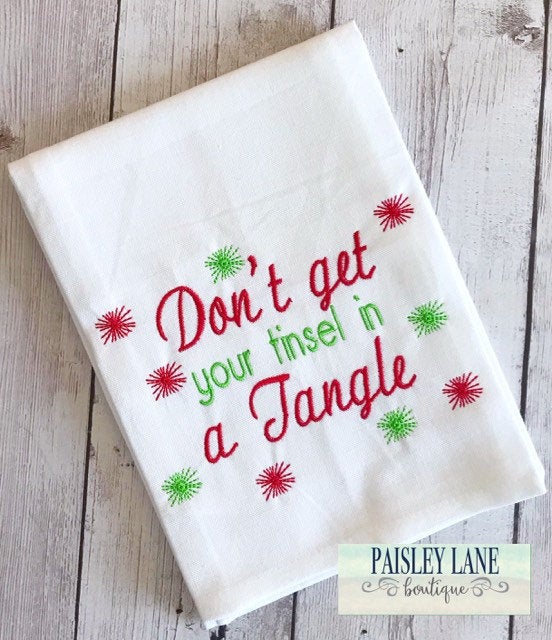 Don't Get Your Tinsel in a Tangle Tea Towel