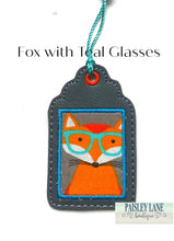 Load image into Gallery viewer, Fox with Teal Glasses Bookmark
